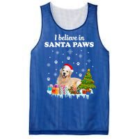 I Believe In Santa Paw Funny Golden Retriever Cute Christmas Gift Mesh Reversible Basketball Jersey Tank