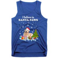 I Believe In Santa Paw Funny Golden Retriever Cute Christmas Gift Tank Top