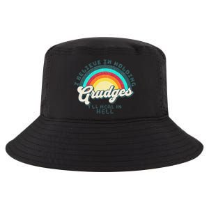 I Believe In Holding Grudges I'll Heal In Hell Heart Rainbow Cool Comfort Performance Bucket Hat