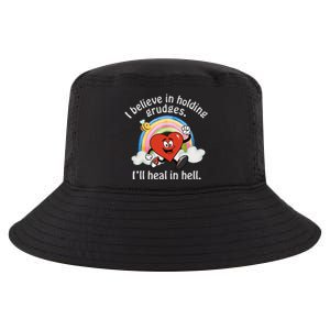 I Believe In Holding Grudges I'll Heal In Hell Heart Rainbow Cool Comfort Performance Bucket Hat