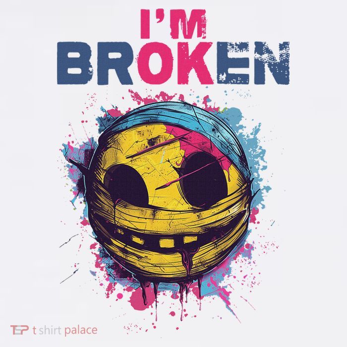 Im Broken High Crown Mesh Back Trucker Hat
