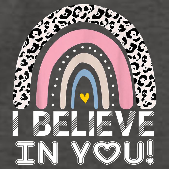 I Believe In You Cheetah Rainbow Cute Gift Vector Backpack