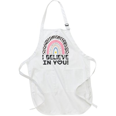 I Believe In You Cheetah Rainbow Cute Gift Full-Length Apron With Pockets