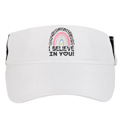 I Believe In You Cheetah Rainbow Cute Gift Adult Drive Performance Visor