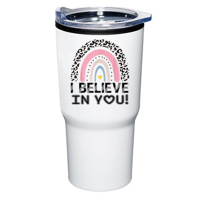 I Believe In You Cheetah Rainbow Cute Gift Tumbler