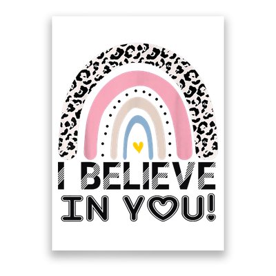 I Believe In You Cheetah Rainbow Cute Gift Poster