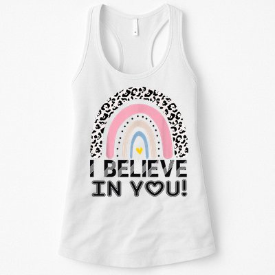 I Believe In You Cheetah Rainbow Cute Gift Womens Tank Top