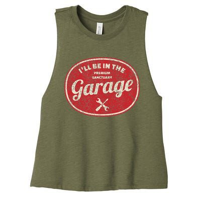 ILl Be In The Garage Women's Racerback Cropped Tank