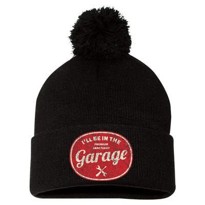 ILl Be In The Garage Pom Pom 12in Knit Beanie