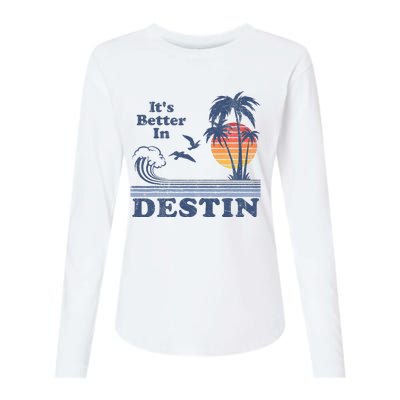 ItS Better In Destin Florida Beach Womens Cotton Relaxed Long Sleeve T-Shirt