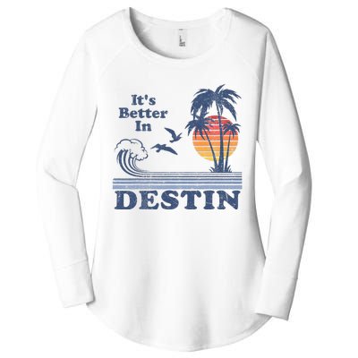 ItS Better In Destin Florida Beach Women's Perfect Tri Tunic Long Sleeve Shirt