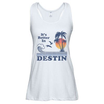 ItS Better In Destin Florida Beach Ladies Essential Flowy Tank