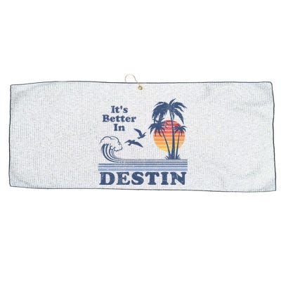 ItS Better In Destin Florida Beach Large Microfiber Waffle Golf Towel