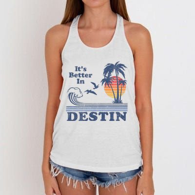 ItS Better In Destin Florida Beach Women's Knotted Racerback Tank