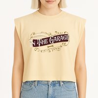 ILl Be In The Garage Garment-Dyed Women's Muscle Tee