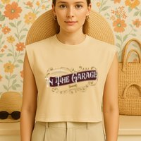 ILl Be In The Garage Garment-Dyed Women's Muscle Tee