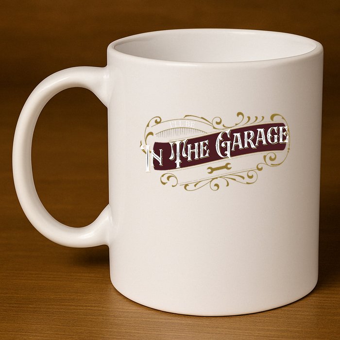 ILl Be In The Garage 11oz C Handle Ceramic Mug
