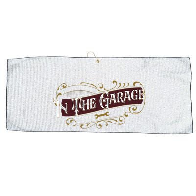 ILl Be In The Garage Large Microfiber Waffle Golf Towel