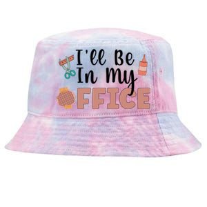 Ill Be In My Office Scrapbooking Scrapbooker Scrapbook Gift Tie-Dyed Bucket Hat