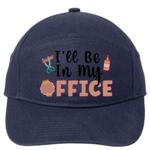 Ill Be In My Office Scrapbooking Scrapbooker Scrapbook Gift 7-Panel Snapback Hat