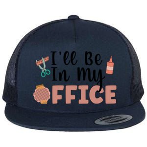 Ill Be In My Office Scrapbooking Scrapbooker Scrapbook Gift Flat Bill Trucker Hat