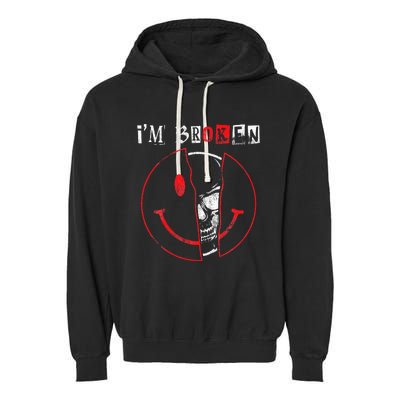 IM Broken Invisible Illness IM OK Broken Garment-Dyed Fleece Hoodie