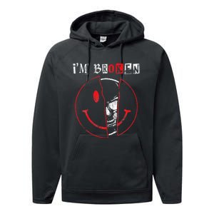 IM Broken Invisible Illness IM OK Broken Performance Fleece Hoodie