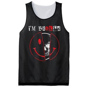 IM Broken Invisible Illness IM OK Broken Mesh Reversible Basketball Jersey Tank