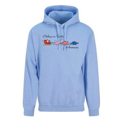 I Believe In Santa And Dinosaurs Unisex Surf Hoodie