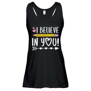 I Believe In You Proud Teacher Testing Day Inspiration Ladies Essential Flowy Tank