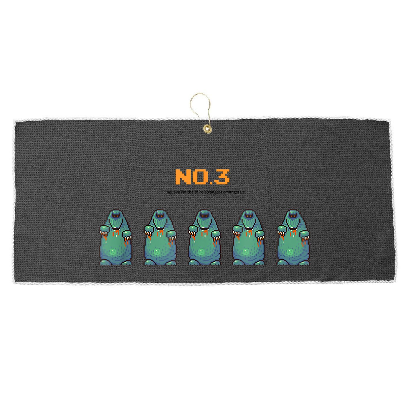 I Believe I'm The Third Strongest Amongst Us Large Microfiber Waffle Golf Towel