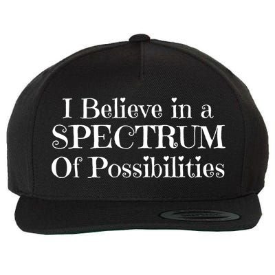 I Believe In A Spectrum Of Possibilities Autism Awareness Wool Snapback Cap