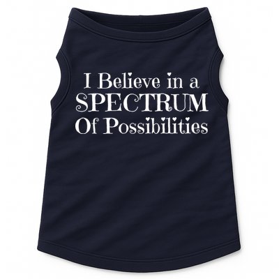 I Believe In A Spectrum Of Possibilities Autism Awareness Doggie Tank