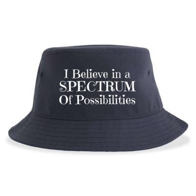 I Believe In A Spectrum Of Possibilities Autism Awareness Sustainable Bucket Hat