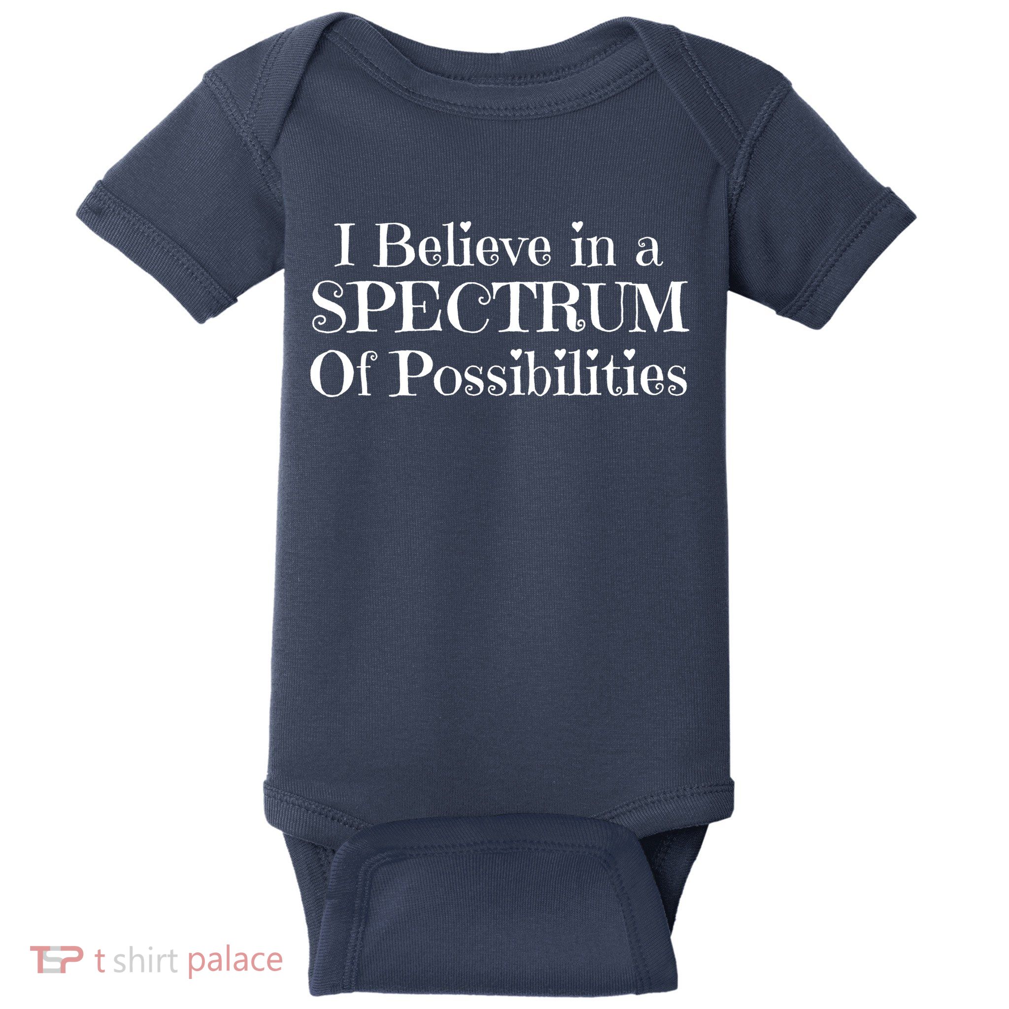 I Believe In A Spectrum Of Possibilities Autism Awareness Baby Bodysuit