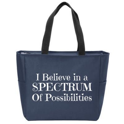 I Believe In A Spectrum Of Possibilities Autism Awareness Zip Tote Bag