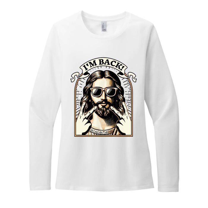 IM Back Jesus Christ Funny Easter Day Christian Womens CVC Long Sleeve Shirt