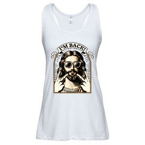 IM Back Jesus Christ Funny Easter Day Christian Ladies Essential Flowy Tank