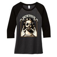 IM Back Jesus Christ Funny Easter Day Christian Women's Tri-Blend 3/4-Sleeve Raglan Shirt