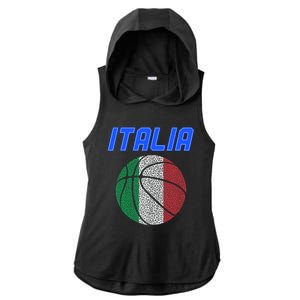 Italy Basketball Jersey Flag Italia Ladies PosiCharge Tri-Blend Wicking Draft Hoodie Tank