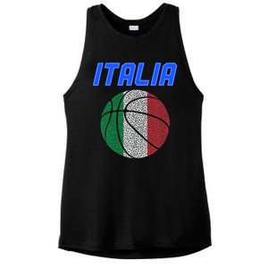 Italy Basketball Jersey Flag Italia Ladies PosiCharge Tri-Blend Wicking Tank