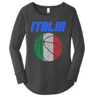 Italy Basketball Jersey Flag Italia Women's Perfect Tri Tunic Long Sleeve Shirt