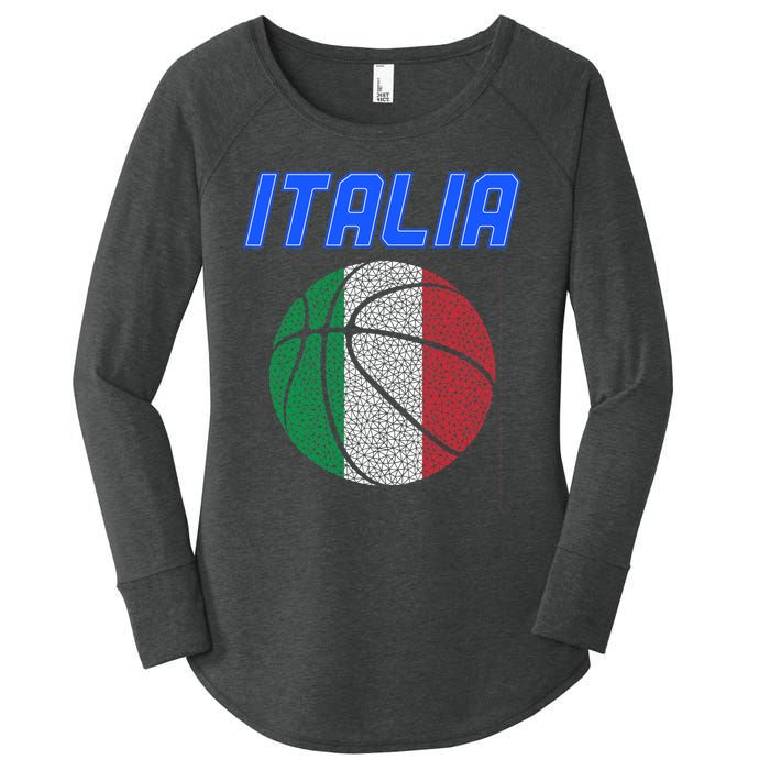 Italy Basketball Jersey Flag Italia Women's Perfect Tri Tunic Long Sleeve Shirt