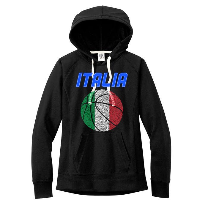 Italy Basketball Jersey Flag Italia Women's Fleece Hoodie