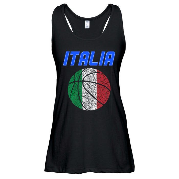 Italy Basketball Jersey Flag Italia Ladies Essential Flowy Tank