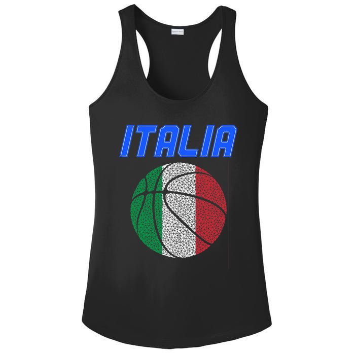 Italy Basketball Jersey Flag Italia Ladies PosiCharge Competitor Racerback Tank