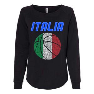 Italy Basketball Jersey Flag Italia Womens California Wash Sweatshirt