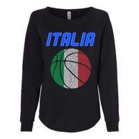 Italy Basketball Jersey Flag Italia Womens California Wash Sweatshirt