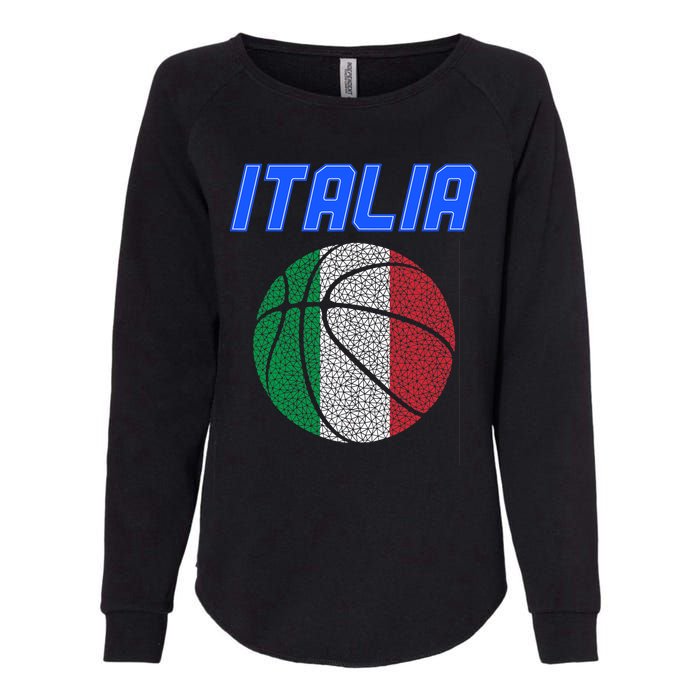 Italy Basketball Jersey Flag Italia Womens California Wash Sweatshirt