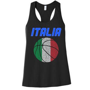 Italy Basketball Jersey Flag Italia Women's Racerback Tank